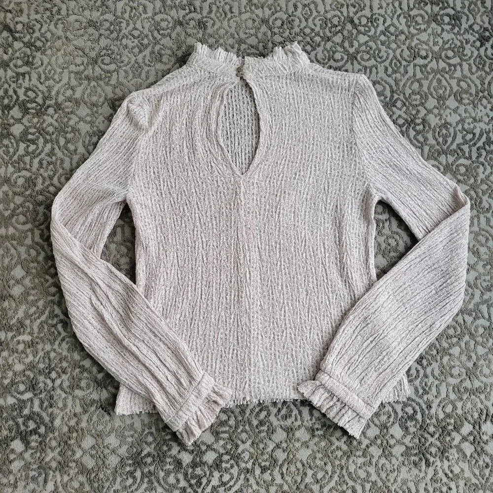 Zara Collection Long Sleeve Lightweight Sheer Sweater Top Size M